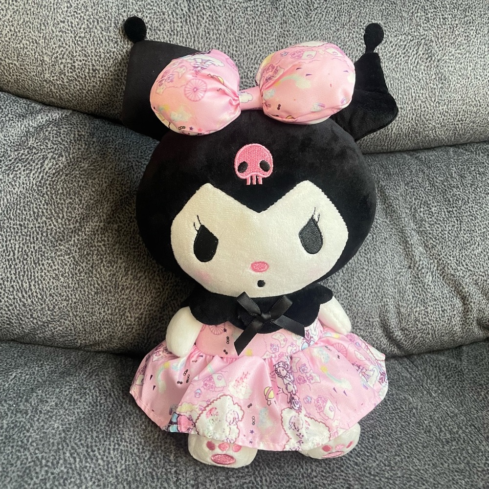 Pink Bow Kuromi in Little Twin Stars Dress (11”)